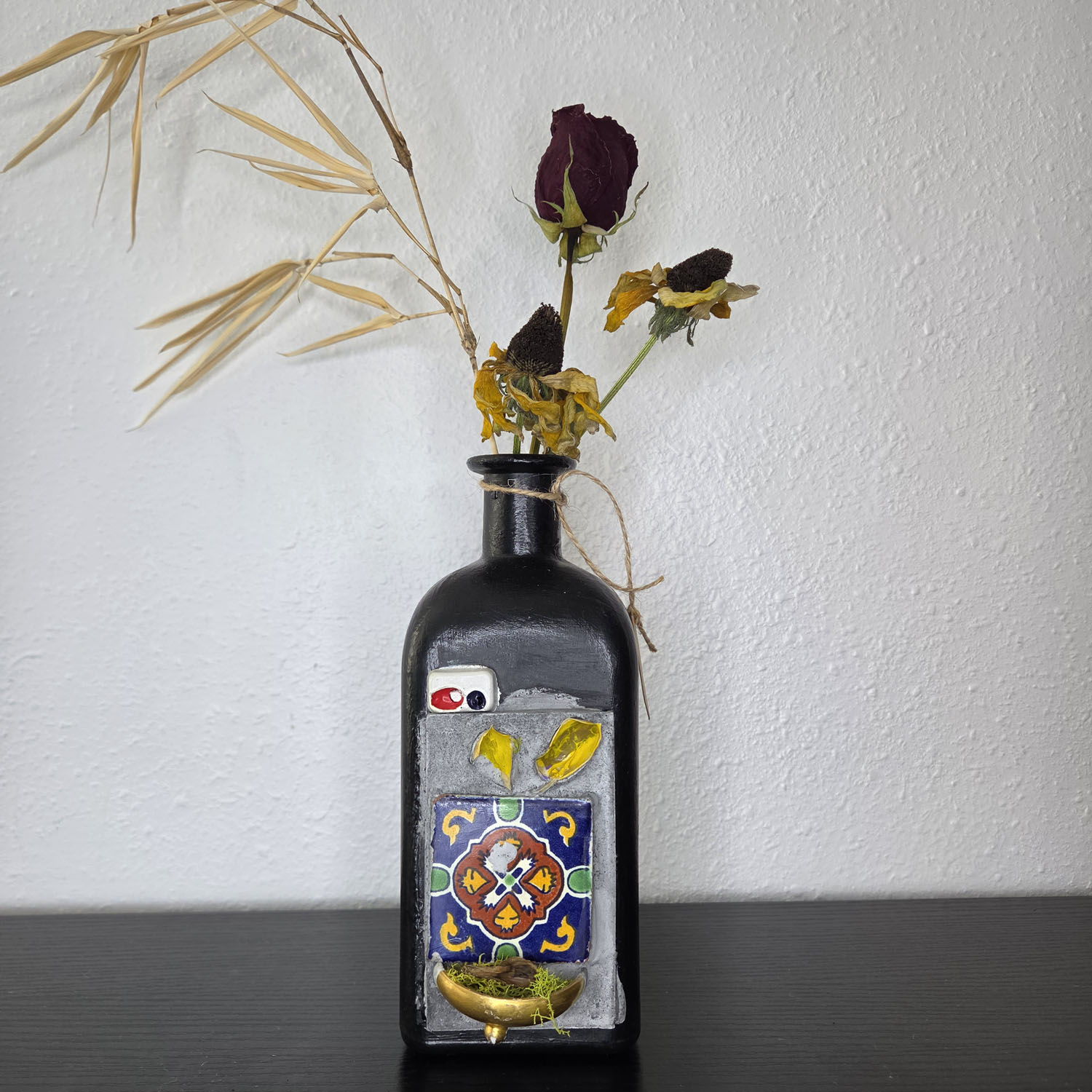 Eclectic Recycled Artisan Decorative Vase #03 - Image 1
